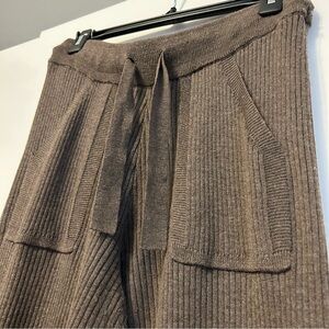 Splendid Brown Ribbed Knit ankle Pants